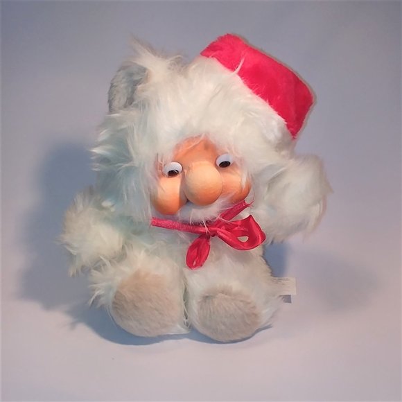 Vintage 1980s Plush Santakin Gnome Elf Christmas Holiday Santa Doll Rennoc 1984 - Picture 2 of 5